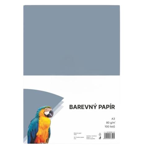 Papír barevný Color A3/80 šedý 100ks